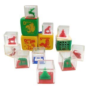 Kids Blocks Vintage Kusan Koo Zoo 1960s Animals Letters Kids Plastic Toys